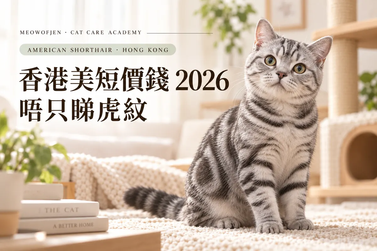 香港美短價錢 2026｜見到「加白」唔好即刻當一定值多幾千｜Meowofjen 養貓學院