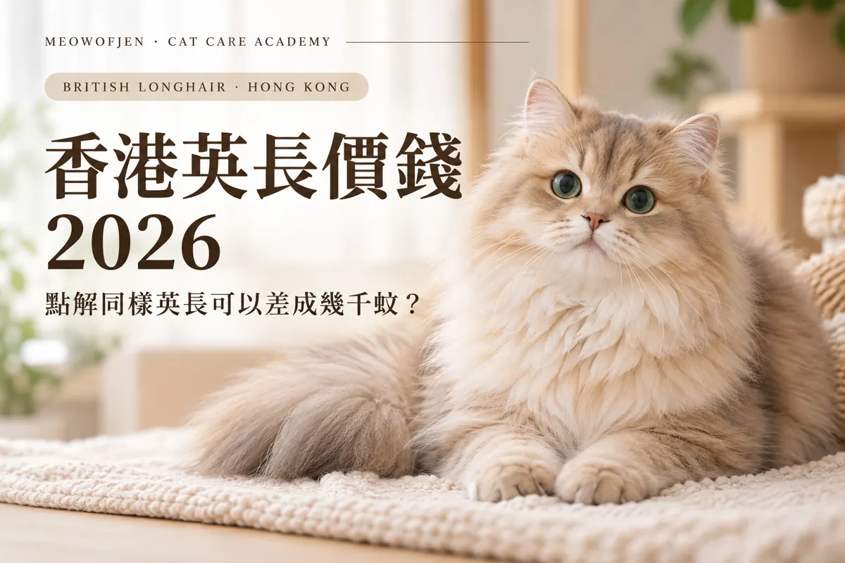 香港英長價錢 2026｜同樣係英長，點解可以差幾千蚊？｜Meowofjen 養貓學院