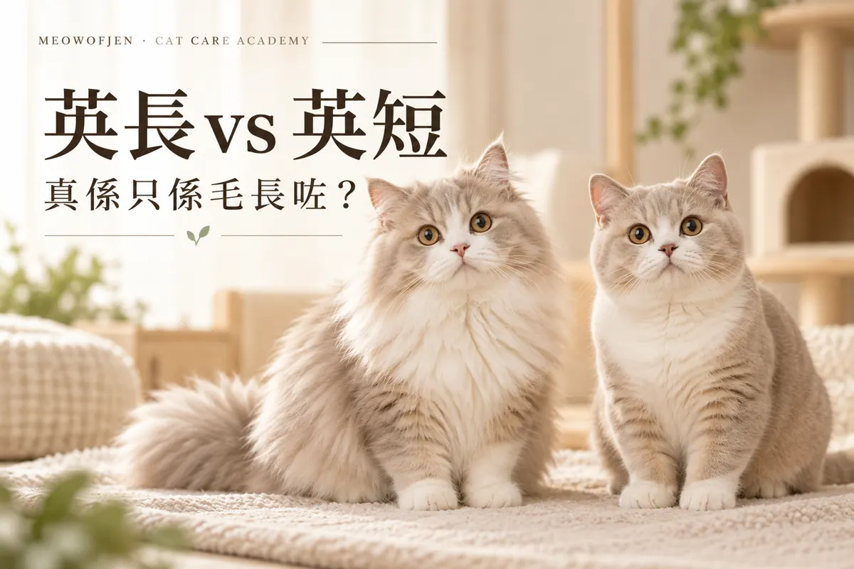 英長 vs 英短｜養落最大分別，通常係長毛打理有幾多