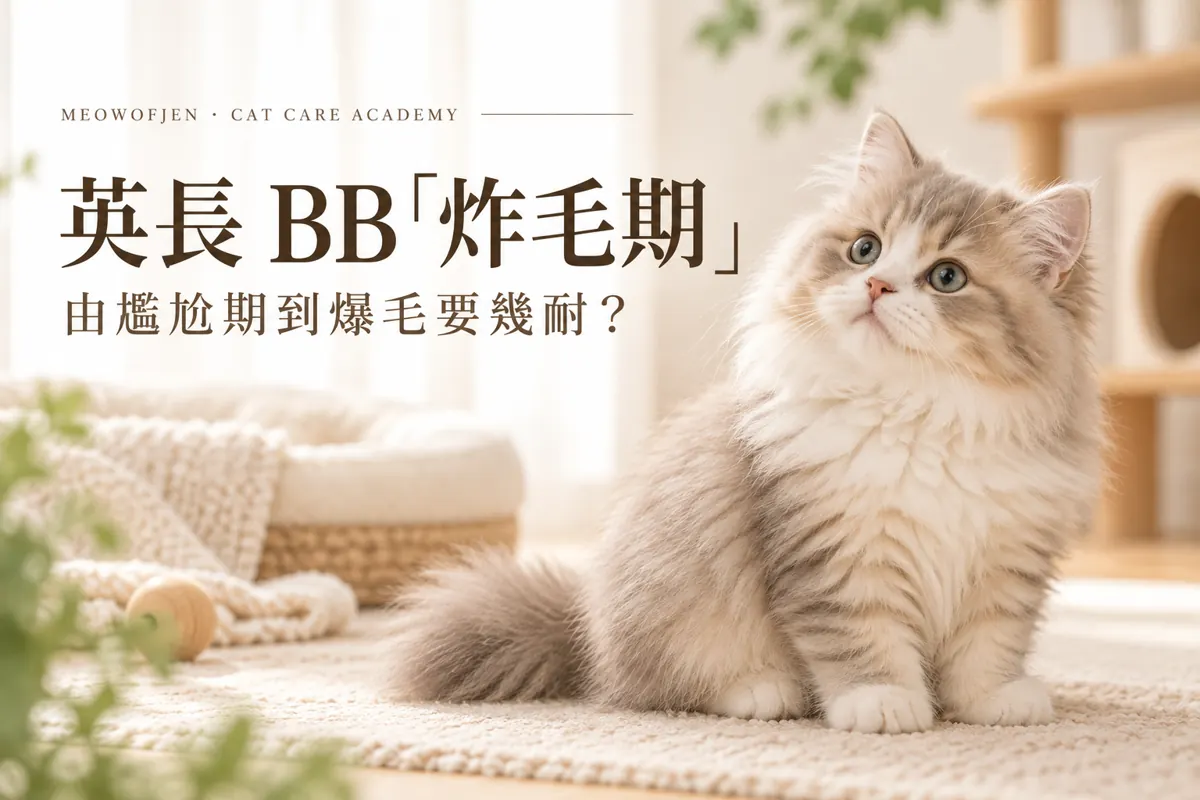 英長幾時先最靚？最唔應該做嘅，就係用兩三個月大一張相判斷成年毛量｜Meowofjen 養貓學院