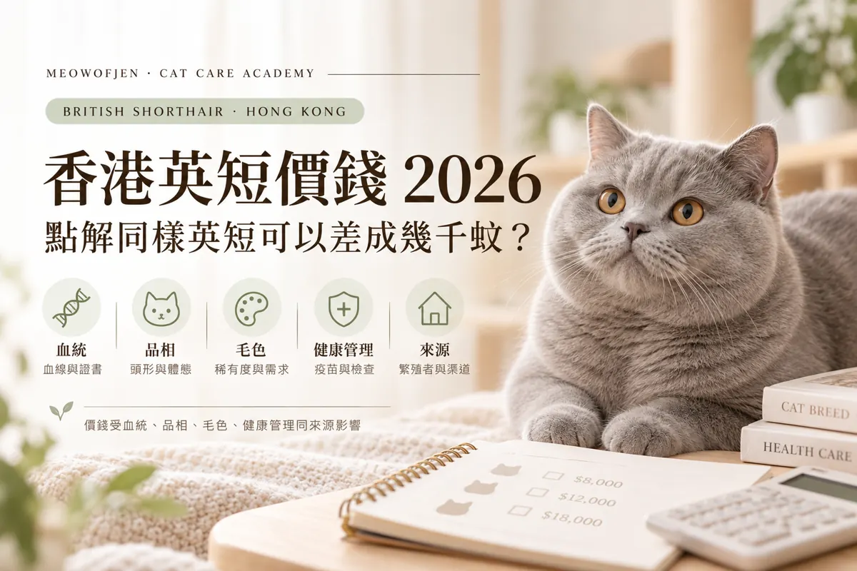 香港英短價錢 2026｜同樣係英短，點解可以差幾千甚至過萬？
