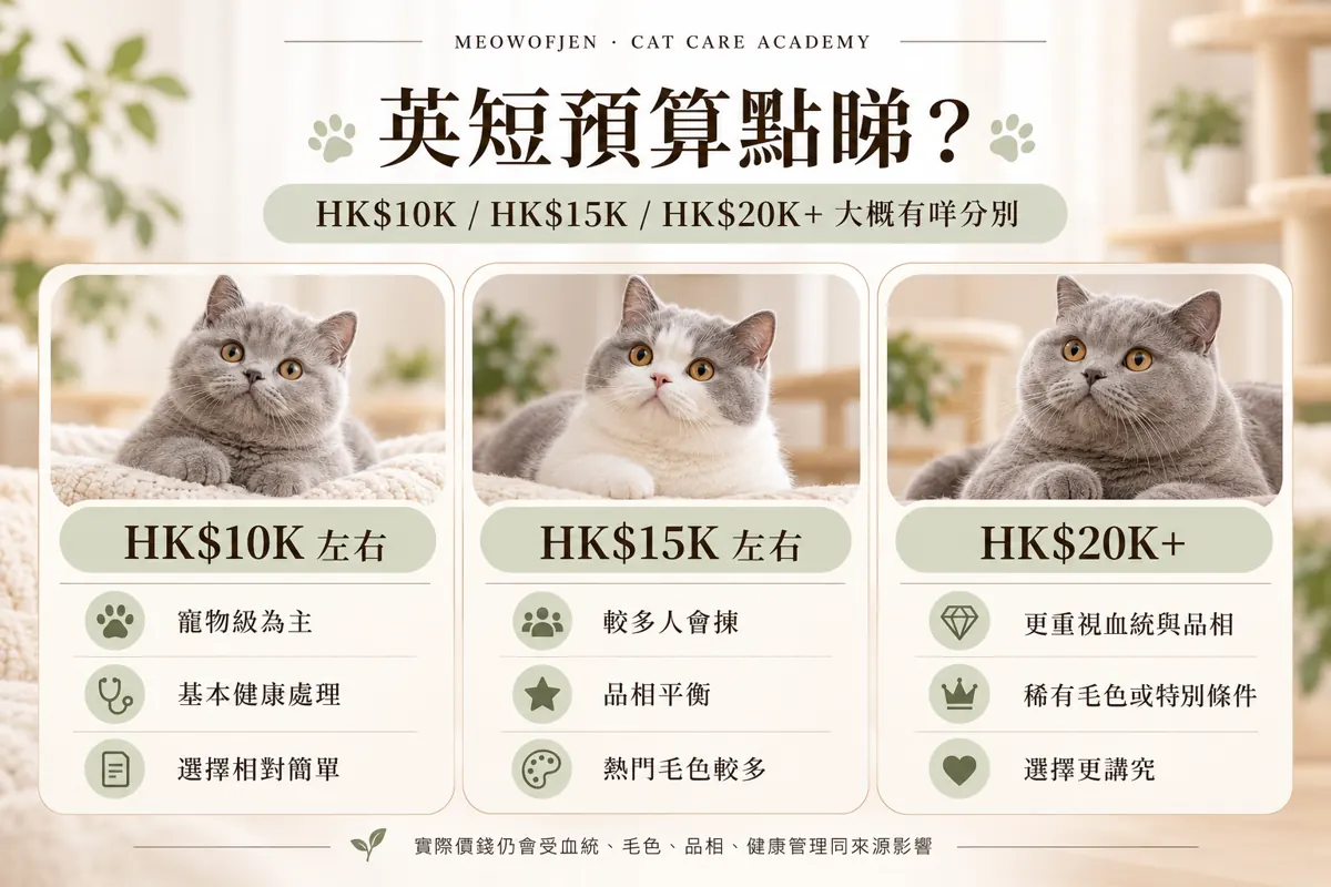 香港英短價錢 2026｜同樣係英短，點解可以差幾千甚至過萬？ 配圖