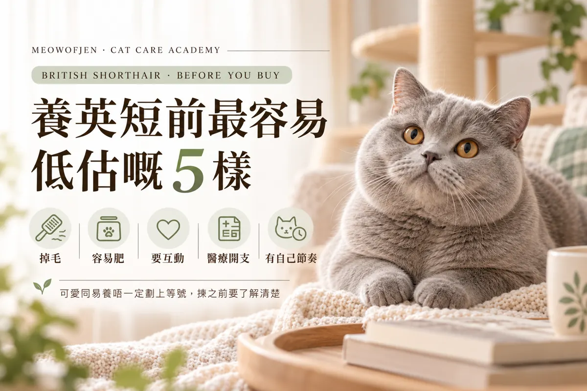 英短缺點｜最怕唔係「難養」，係你買之前幻想咗另一種貓