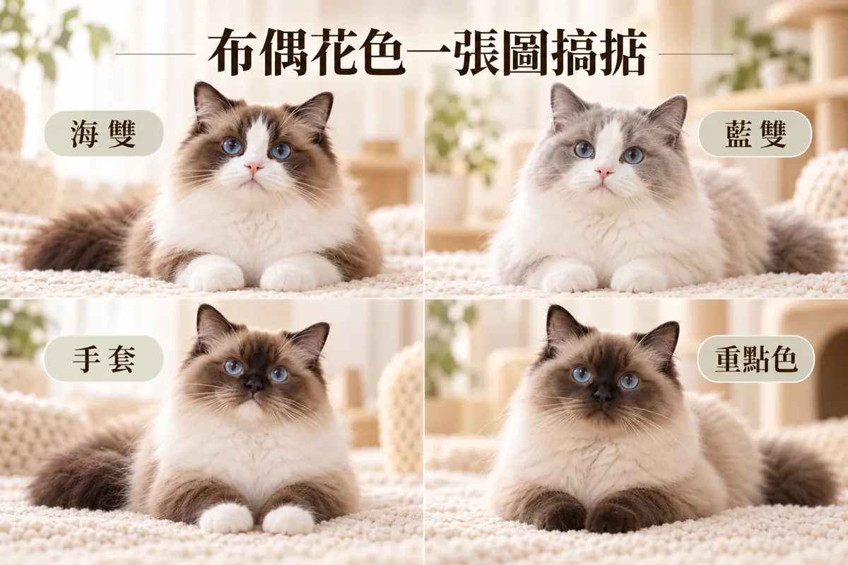 布偶花色點揀？重點係 BB 長大後顏色會點變｜Meowofjen 養貓學院