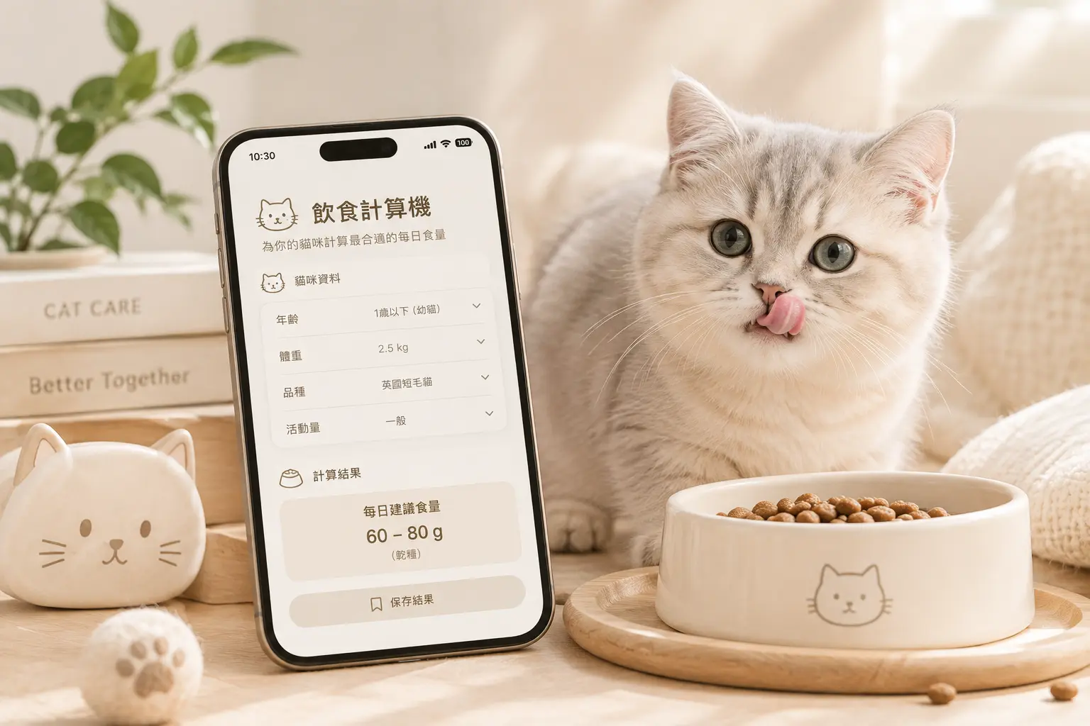 Cat food and water calculator